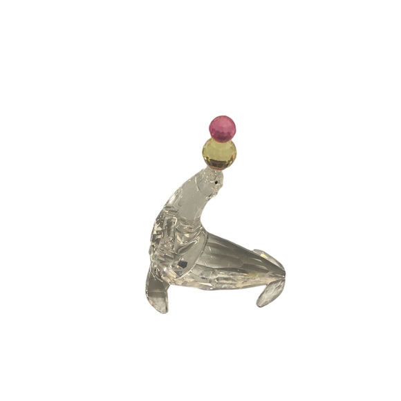 Swarovski Crystal Seal With Juggling Balls FigurineVintage - Picture 3 of 4